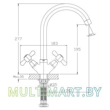 Смеситель Haiba HB4525 картинка 2
